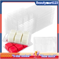 30pcs Wax Melt Container Clamshell Packaging Mold Box 6 Cavity Clear Plastic Cube Tray Wax Melt Clam