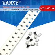 100pcs 0603 SMD 1/8W chip resistor resistors 0 ohm ~ 100R 0R 1R 4.7R 4R7 10R 100R 1 10 100  ohm