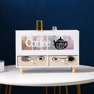 Blind Box Wooden Voucher Sundries Creative Storage Box Tableware Coffee Shop Remote Control with Drawer Cosmetic Shelf