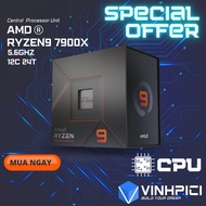 Amd Ryzen 9 7900X CPU (4.7GHz Boost 5.6GHz / 12 cores 24 threads / 76MB / AM5) [NEW]