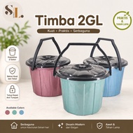 2 Gallon Plastic Bucket with Lid | 2GL Plastic Bucket | Multipurpose Water Bucket | Household Bucket
