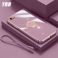 YBD Ultra Thin Silicone Phone Case For OPPO A59 F1S A57 2016 A39 F3 Lite A37 A83 F7 A3 F5 A79 Deluxe Fall Protection Gold Band with Clock Ring and Free Lanyard
