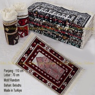 Albeit Prayer Rug Large Size 110cm x 69cm Thick Velvet Made in Turkiye