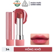 Son Bóng 3CE Dưỡng Ẩm 34 Rose Glaze - Hồng Khô 5g