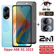 Oppo A98 5G 2023 Private Tempered Glass Anti-Spy Full Cover Screen Protector Anti Peek Privacy Film 