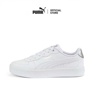 PUMA BASICS - สนีกเกอร์ผู้หญิง Skye Clean Distressed สีขาว - 38666602