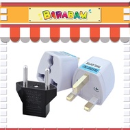 Barabam [Per Pcs] 3 Pin 2 Pin Conversion Plug Universal Adapter British Socket Adapter Plug