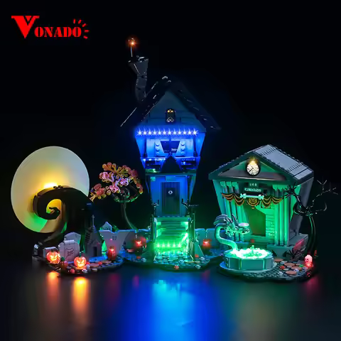 Vonado LED light 21351 set suitable for Tim Burton's The Nightmare Before Christmas building blocks 