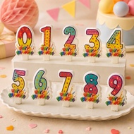 LILIN Candle Two Color Number 0-9 Two Color Number Birthday Candles