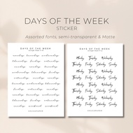 Days of The Week Sticker