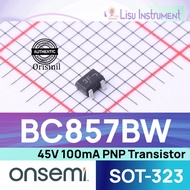 BC857BW 45V 100mA PNP Transistor BC857B 3F SOT-323 onsemi