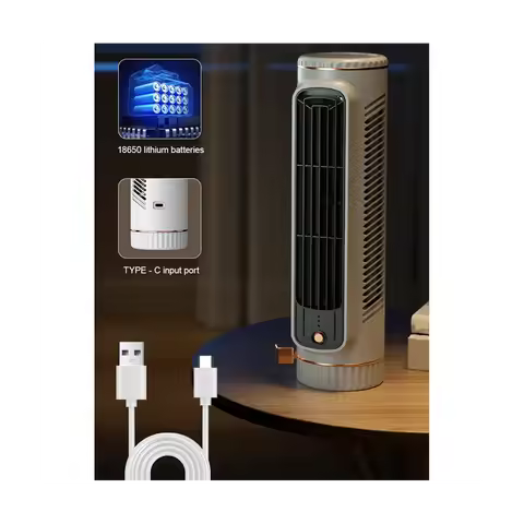 Air Circulation Bladeless Fan Tower Fan Bladeless Fan Bedroom Ultra-Quiet Dormitory Desk Floor Elect