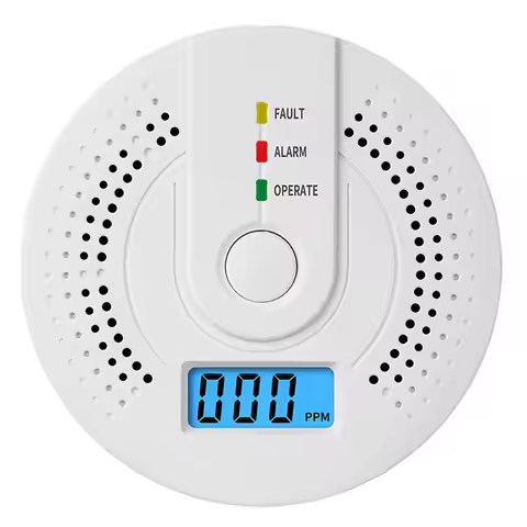 Digital Carbon Monoxide Detector Sound Warning & LED Indicator Battery Powered CO Gas Monitor Alarm 
