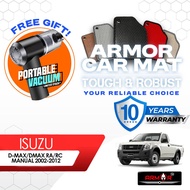 Armor Isuzu D-MAX/DMAX RA/RC MANUAL 2002-2012 Carpet Kereta Alas Kaki Car Mat Karpet Tebal Foot Mat 