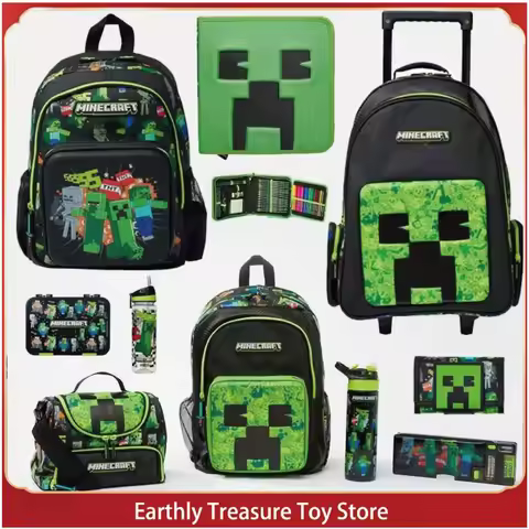 In Stock Minecrafttd Branded Creeper School Bag For Boys Elementary School Students Children's Backp