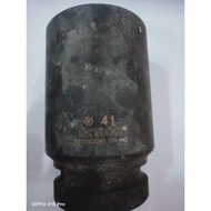 🎉READY STOCK🎉（100%ORIGINAL） BLACK HARDENED BOX SOCKET 1" DRIVE 6 POINT SHORT 41mm