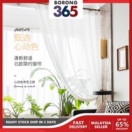[1PC] Borong365 White Modern Sheer Curtain For Window Curtain Ring Hook Eyelet Cangkuk  Langsir Jarang Langsir Putih