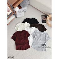 Women's T-Shirt short sleeve Zip Collar Embroidered with ALO Letters – Fashionable Women's T-Shirt, 