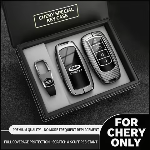 Zinc Alloy Carbon Fiber Texture Key Fob Cover Fit Chery Tiggo7 Tiggo8 Pro Omoda5 Jaecoo J7 J8 Jetour