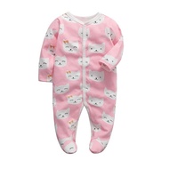 Newborn Romper Cotton Long Sleeve Cute Print Romper Clothes