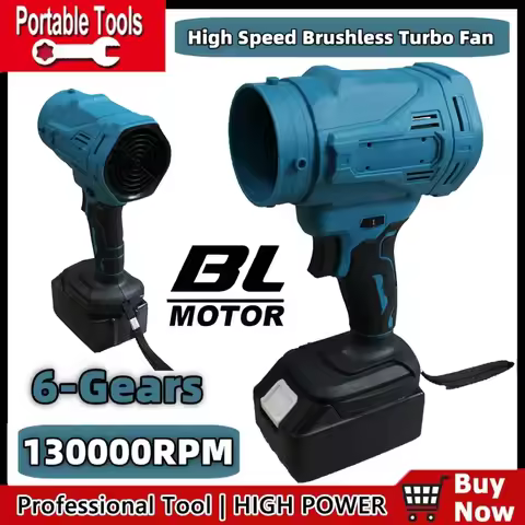 High Speed Brushless Electric Air Blower 6-Gears Jet Turbo Fan 130000RPM Violent Fan Cordless Air Du