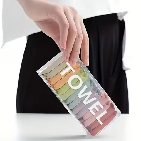 Portable 14Pcs/box Compressed Disposable Washcloth Travel Outdoor Thickened Quick Drying Cotton Fabr