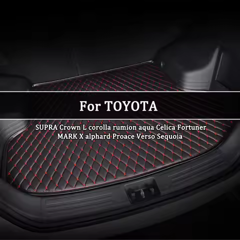 Custom Car Trunk Mat For All TOYOTA Models SUPRA Crown L corolla rumion aqua Celica Fortuner MARK X 