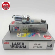 NGK FR6EI 2687 New 4pcs Iridium Laser Spark Plug For ASX Lancer Outlander 2.0L 4B11 Trumpc