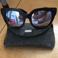 HACHill HK黑框銀色水銀太陽眼鏡