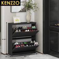 Kenzzo!! ตู้รองเท้าไม้ มินิมอล ชั้นวางรองเท้าอเนกประสงค์ ชั้นปรับระดับได้ แข็งแรง ประหยัดพื้นที่ Suk