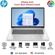 HP 17-cp3045cl (81R24UA) 17.3"HD+ Laptop AMD Ryzen 7-7730U 8GB 512GB SSD AMD W11 (Display Unit)