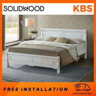 (FREE Installation & Shipping) KBS Aveyy FULL SOLID WOOD Bed Frame / Katil Kayu / KING / QUEEN / SUP