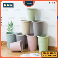 🐱COMEL🐱 Round Household Plastic Dustbin Trash Bin Trash Can Open Style Dustbin Kitchen Living Room T