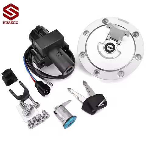 Fuel Gas Cap Ignition Switch Seat Lock with Key Kit for Honda 35100-MR8-027 VFR400 RVF400 NSR250 CBR