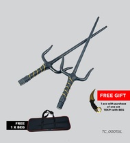 Tekpi | Sai | Stainless Steel | Martial Arts | Karate | Silat | Training Equipment