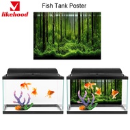 [Likelyhood] PVC Adhesive Underwater Forest Tank Background Poster Backdrop Decoration Paper 9N2S