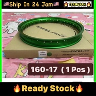 1.60 X 17 TAKASAGO EXCEL ASIA RIM GREEN (1PCS) RK GELUNG GELONG HIJAU 160X17 160 17 1.6 RIM ALLOY AL