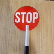 K3 PLATE SIGN SAFETY STOP SIGN UK 20CM STOP HANDLE 20CM