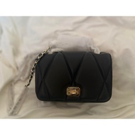 Charles & Keith Arwen Quilted Shoulder Bag - Black