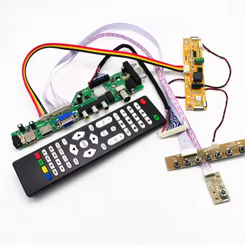 D3663LUA V56 V59 Universal DVB-T2/DVB-T LCD Digital TV Driver Board Kit for 18.5 inch 30pin LVDS 136