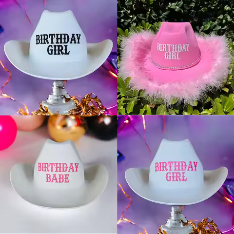 Western Theme Birthday Girl/Babe Cowgirl Hat Nashville Austin Birthday Party Accessories 18th 21th 3