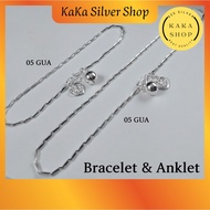 925 Silver Bracelet & Anklet GUA | Gelang Tangan & Gelang Kaki GUA Perak 925 |