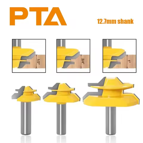 1/2" Shank Miter 45 Degree Lock Miter Router Bit Woodworking cutter Tenon Cutter for Woodworking Too