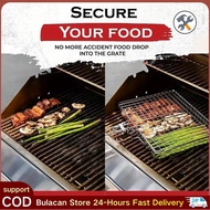 Foldable 304 Stainless Steel BBQ Grill Basket Non Stick Mesh Mat for Meat Vegetables