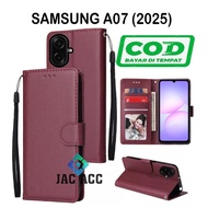 PREMIUM HP FLIP CASE FOR SAMSUNG GALAXY A07 (2025) LEATHER FLIP CASE HP PREMIUM FOR SAMSUNG AO7 (202