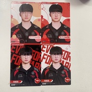 Buffun card Set T1 Faker Keria Oner Gumayusi Zeus Hle Doran Peanut Viper Bdd Deft Willer Rounded cor