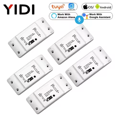 WiFi Smart Light Switch, 2/3/5 PCS DIY Breaker Module Basic Smart Home Tuya Smart Life Wireless Remo
