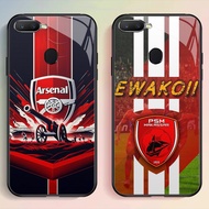 G-48 A_Arsenal FC HD Glass Casing for OPPO F9 Pro F5 A11K A3S F7 A5S A7 A12 A12E A12S Case