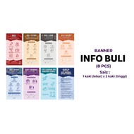 [8pcs/set] BANNER SET INFO BULI/ INFO KAUNSELING/ SEKOLAH (8 PCS)
