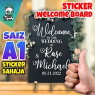 🔥STICKER 1 SET FOR WELCOME BOARD FOR WEDDING / EVENT 🔥 SAIZ A1